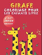 girafe coloriage pour les enfants de livre