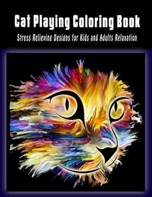 Cat Playing Coloring Book