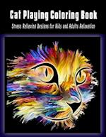 Cat Playing Coloring Book