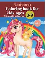 Unicorn Coloring book for kids 3-9 ages