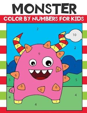 monster color by numbers for kids