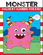 monster color by numbers for kids