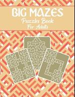 Big Mazes Puzzles Book For Adults