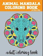 Animal mandala coloring book for stress relief adult coloring book