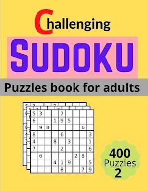 Challenging Sudoku puzzles book for adults 400 puzzles volume 2
