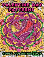 valentine day patterns adult coloring book