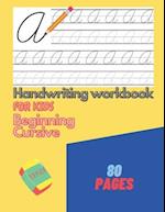 Handwriting Workbook For Kids Beginning Cursive