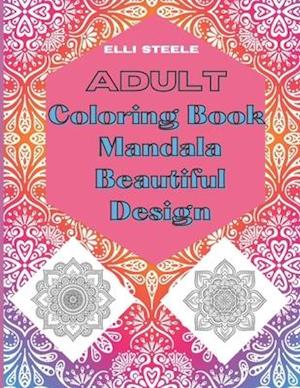 Adult Coloring Book Mandala Beautiful Design