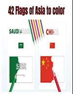 42 Flags of Asia to color