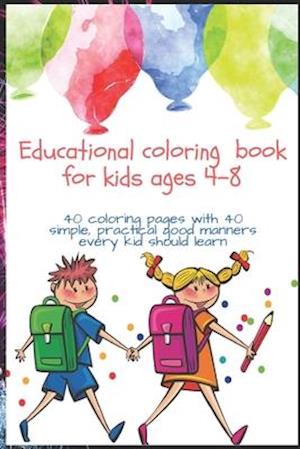 Educational coloring book for kids ages 4-8