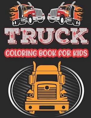 Truck Coloring Book For Kids.