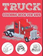 Truck Coloring Book For Kids.