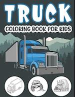 Truck Coloring Book For Kids.