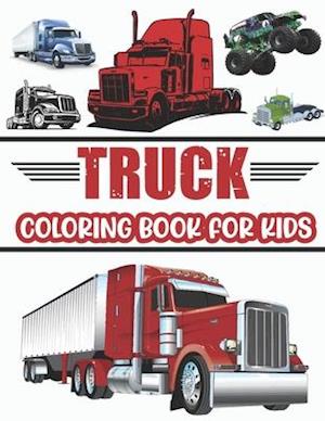 Truck Coloring Book For Kids.