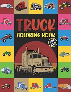 Truck Coloring Book For Kids.