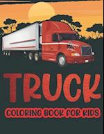 Truck Coloring Book For Kids.