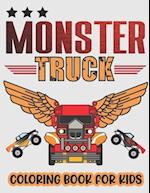 Monster Truck Coloring Book For Kids.