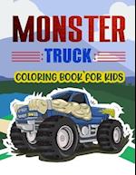 Monster Truck Coloring Book For Kids.