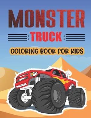 Monster Truck Coloring Book For Kids.