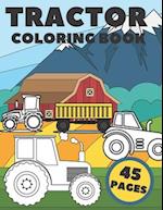 Tractor Coloring Book For Kids 45 pages