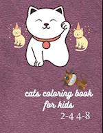 cats coloring book for kids 2-4 4-8