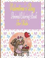 Valentine's Day Animal Coloring Book For Kids