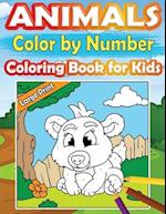 Large Print Color by Number Animals Coloring Book for Kids: Perfect and Easy Color by Number Activity Book for Girls and Boys Ages 4-8 with Incredible