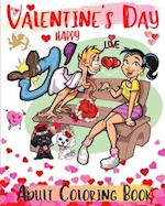 Happy Valentine's Day Adult Coloring Book
