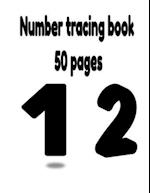 Number tracing book 50 pages 1 2