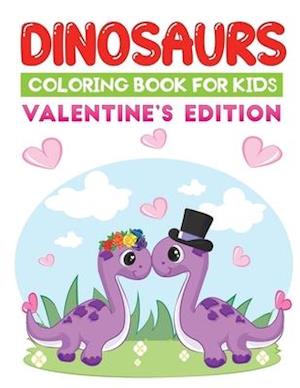 dinosaurs coloring book for kids valentine's edition