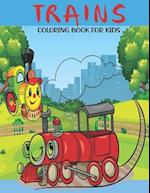 Trains Coloring Book For Kids