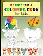 my first animal coloring book for kids ages 4-8