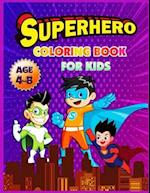 Superhero Coloring Book for kids age 4-8