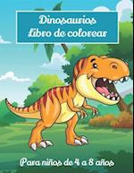 Dinosaurios libro de colorear para niños de 4 a 8 años