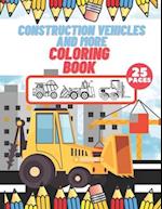 Construction Vehicles And More Coloring Book