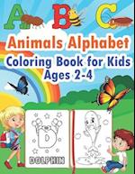 ABC Animals Alphabet Coloring Book for Kids Ages 2-4
