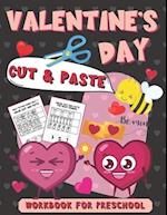 Valentine's Day Cut & Paste Workbook for Preschool