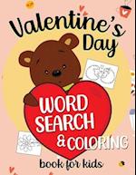 Valentine's Day Word Search & Coloring Book For Kids
