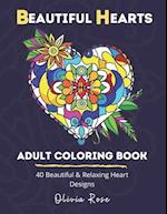 Beautiful Hearts Adult Coloring Book