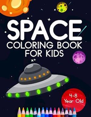 Space Coloring Book For Kids 4-8 Year Old