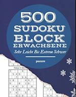 500 Sudoku Block Erwachsene Sehr Leicht Bis Extrem Schwer