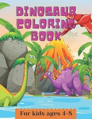 Dinosaur coloring book for kids ages 4-8