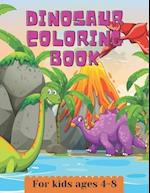 Dinosaur coloring book for kids ages 4-8