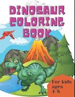 Dinosaur Coloring Book for Kids Ages 4-8