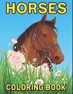 Horses coloring book: for adults , teens and even kids to enjoy coloring the most beautiful Horses and eye catching designs 