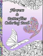 Flowers and Butterflies Coloring Book