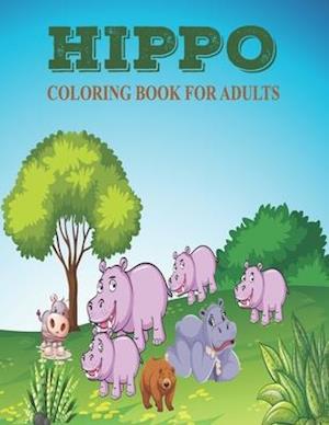 Hippo coloring book for adults