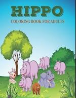 Hippo coloring book for adults