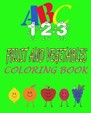 ABC 123 fruit and vegetables coloring book