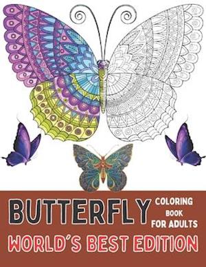Butterfly Coloring Book For Adults World's Best Edition